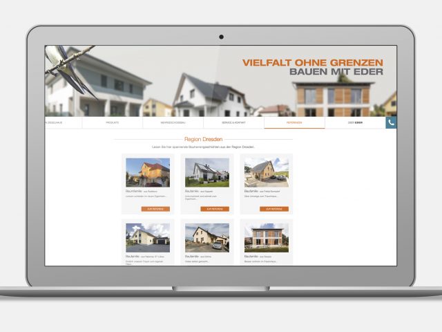 Webseite von Ziegel Eder von architekturfotografien