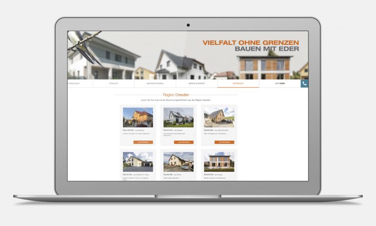Webseite von Ziegel Eder von architekturfotografien