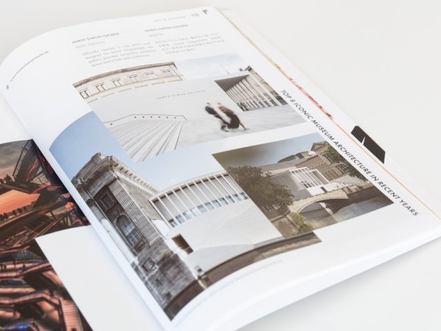 Veröffentlichung im chinesischen Magazin als Architekturfotograf James Simon Galerie Architekt David Chipperfield